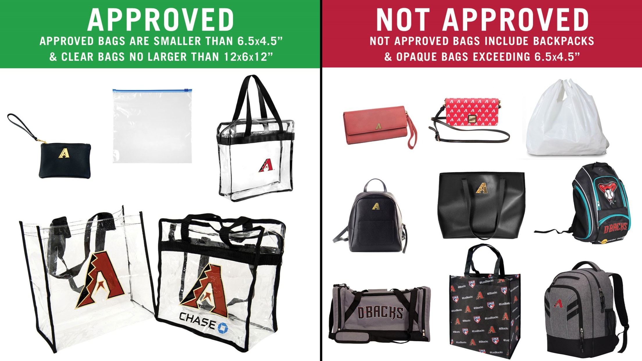 Clear Bag Policy  Arizona Diamondbacks