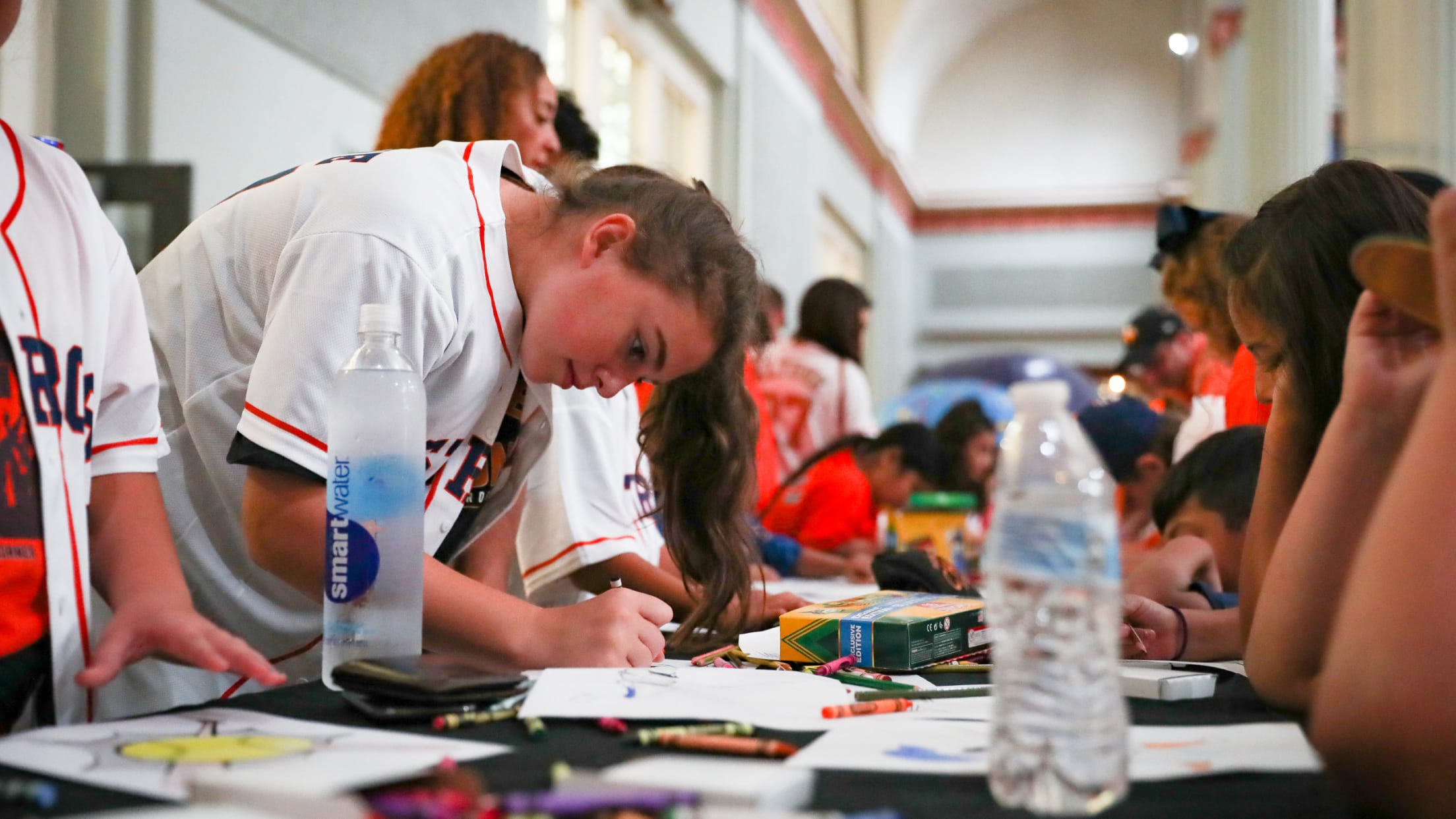 Houston kids participate in Astros baseball clinic · Buckner International