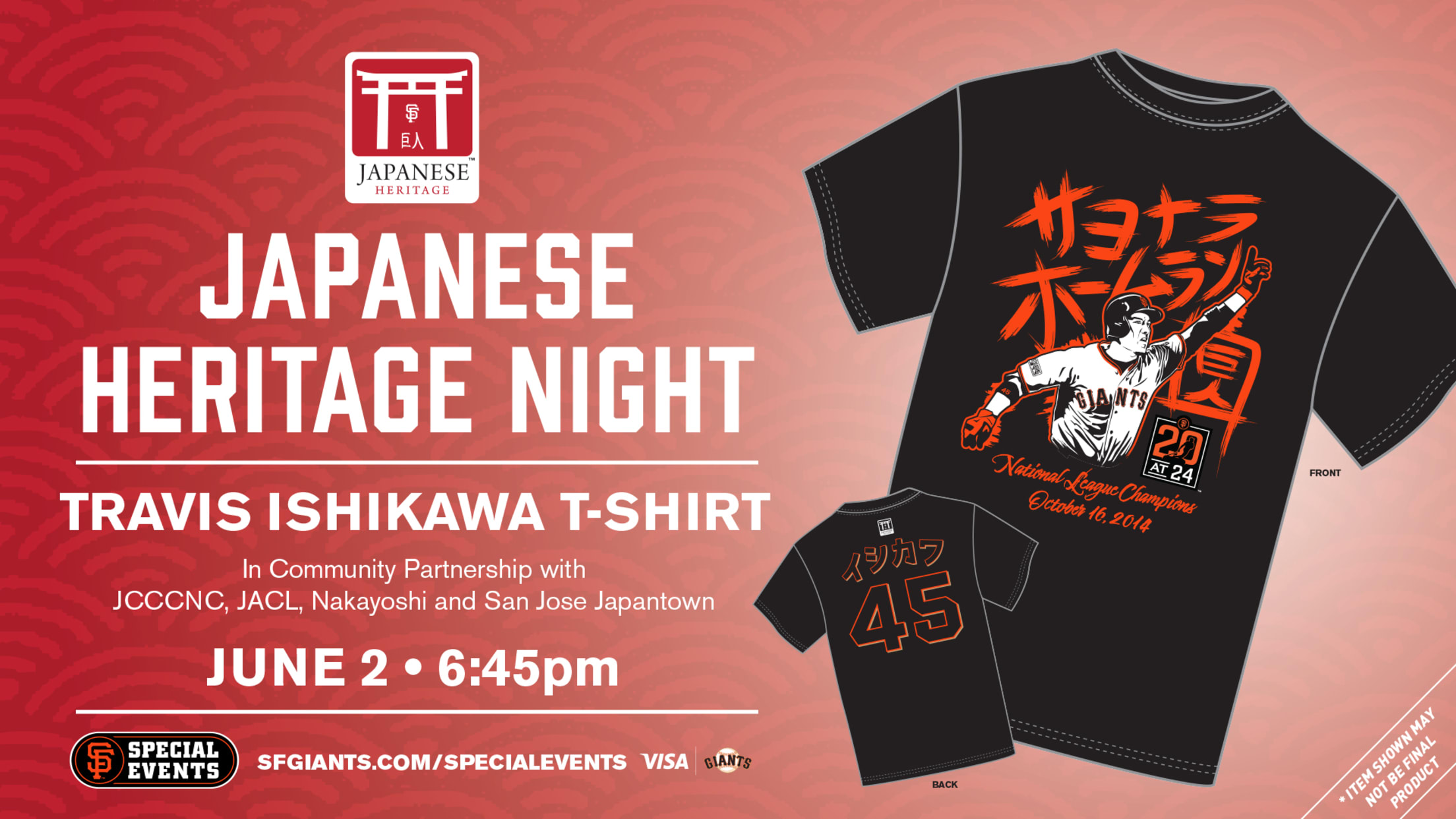 Japanese Heritage Night Special Event San Francisco Giants