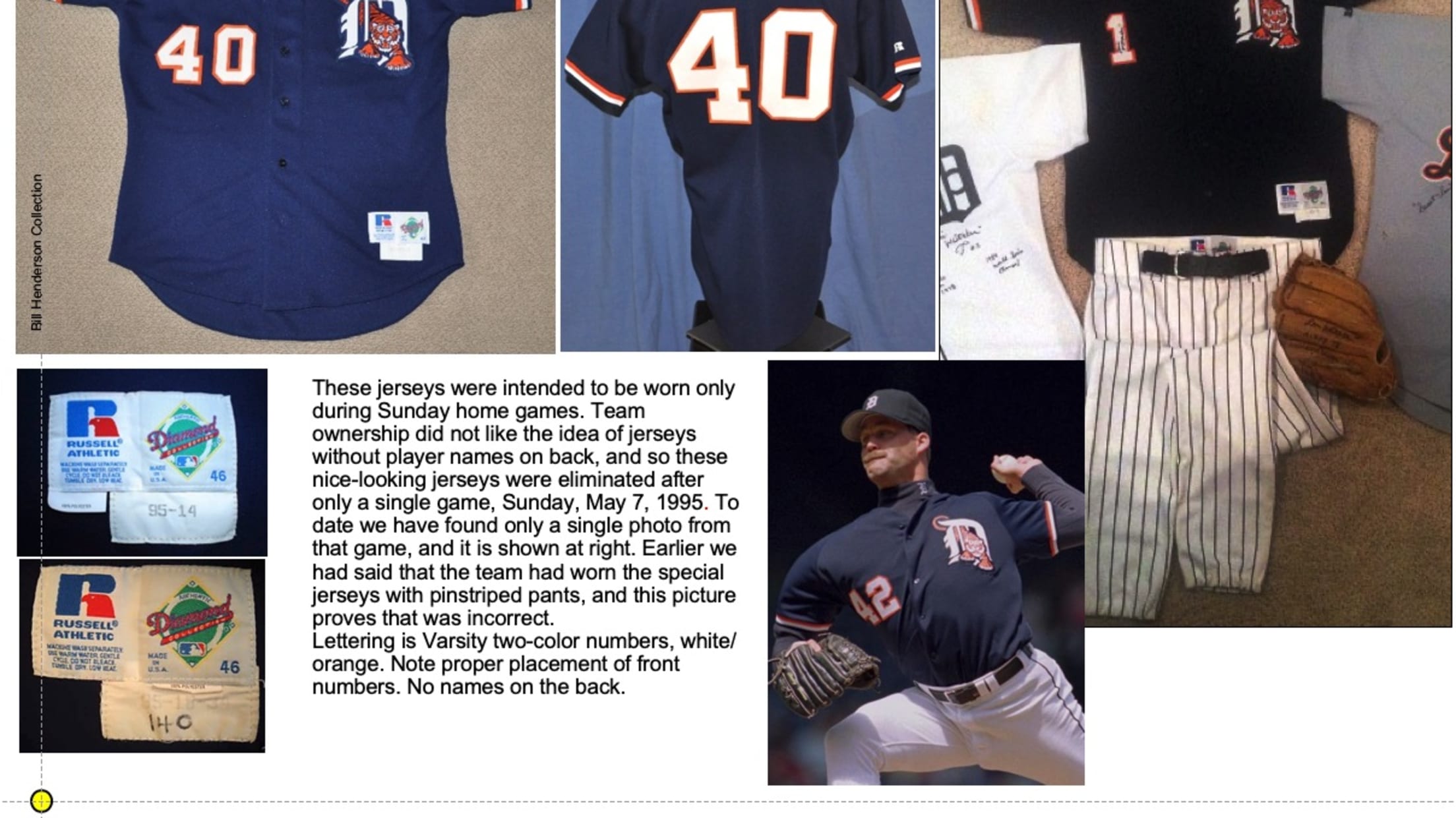 Tigers 1995 blue alternate jerseys