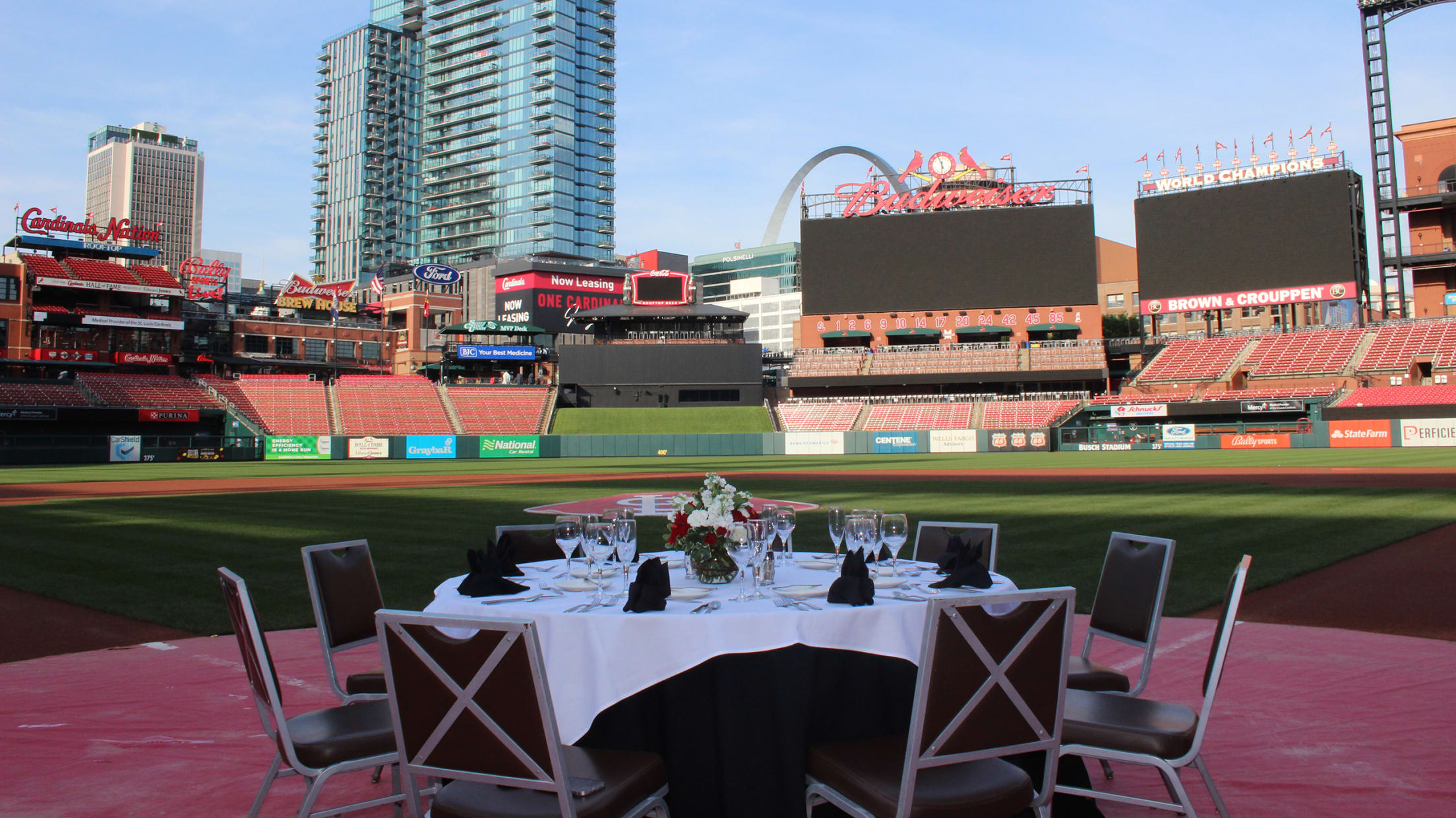 view-of-left-field-from-behind-home-plate-busch-stadium - Baseball