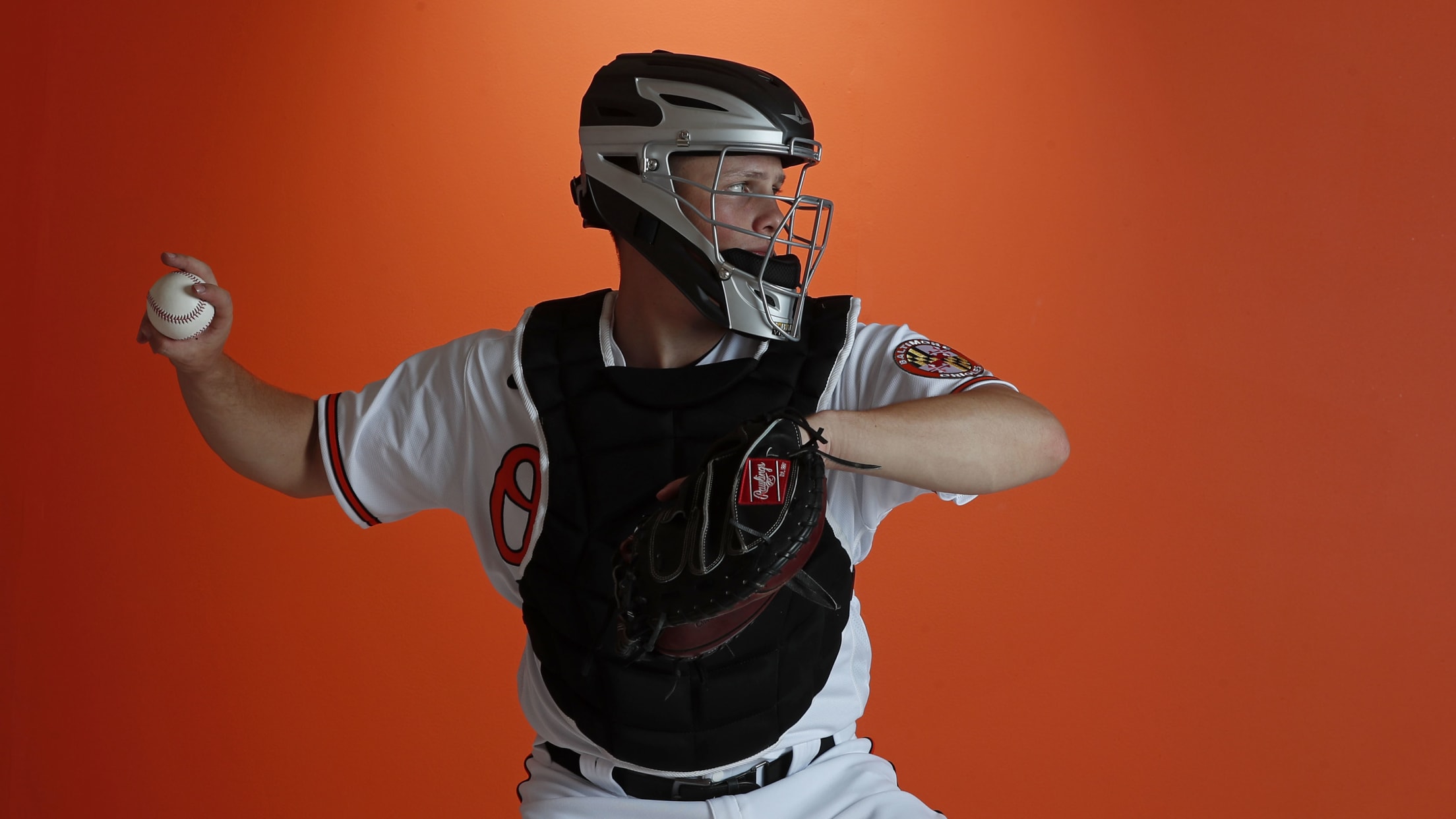 Download Caption: Star Baseball Player Adley Rutschman In Action Wallpaper