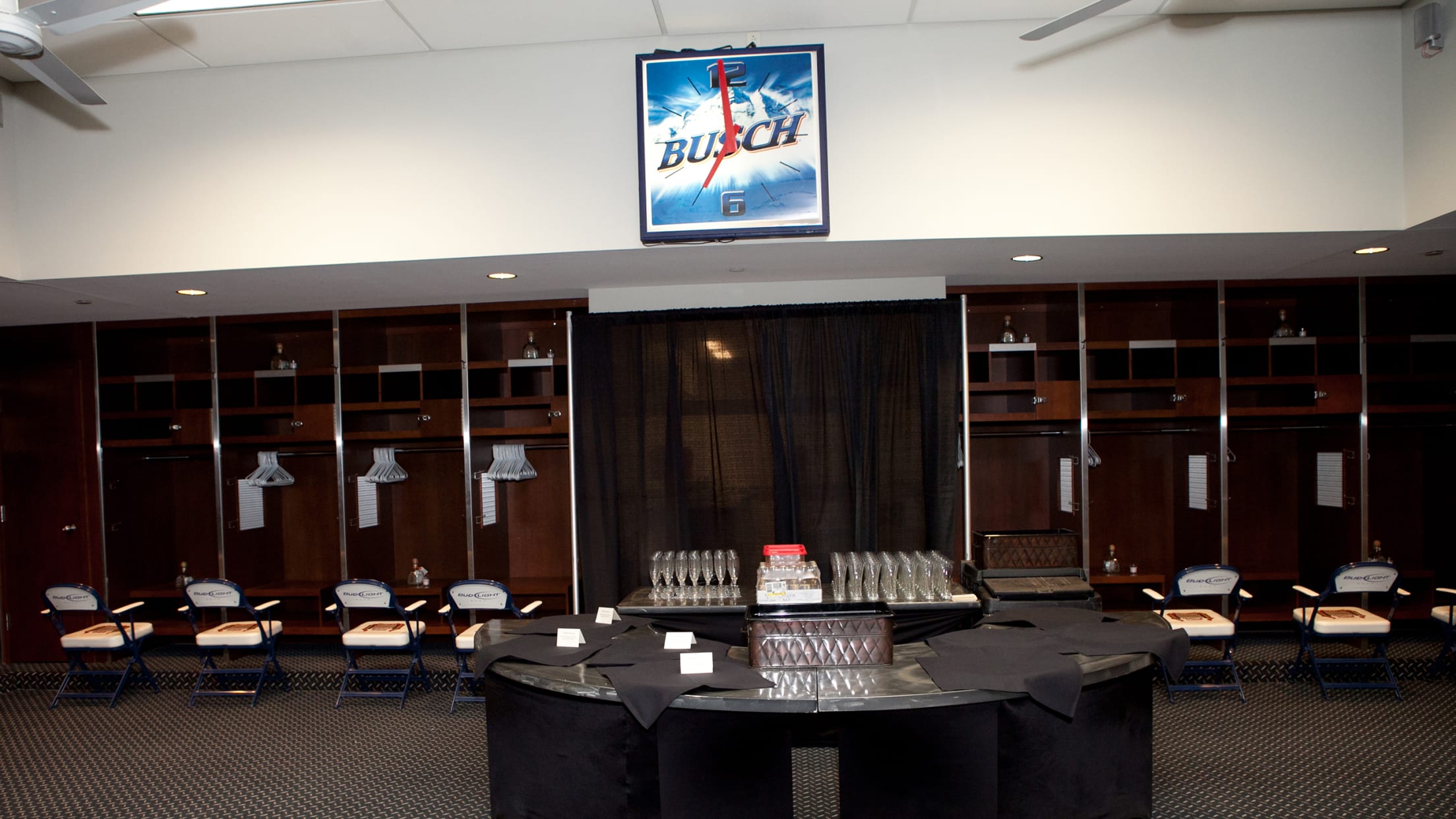 The St. Louis Cardinals locker room at Busch Stadium fis ull of boxes and  equiptment as movers in St. Louis begin to transfer everything to a waiting  truck as they prepare to