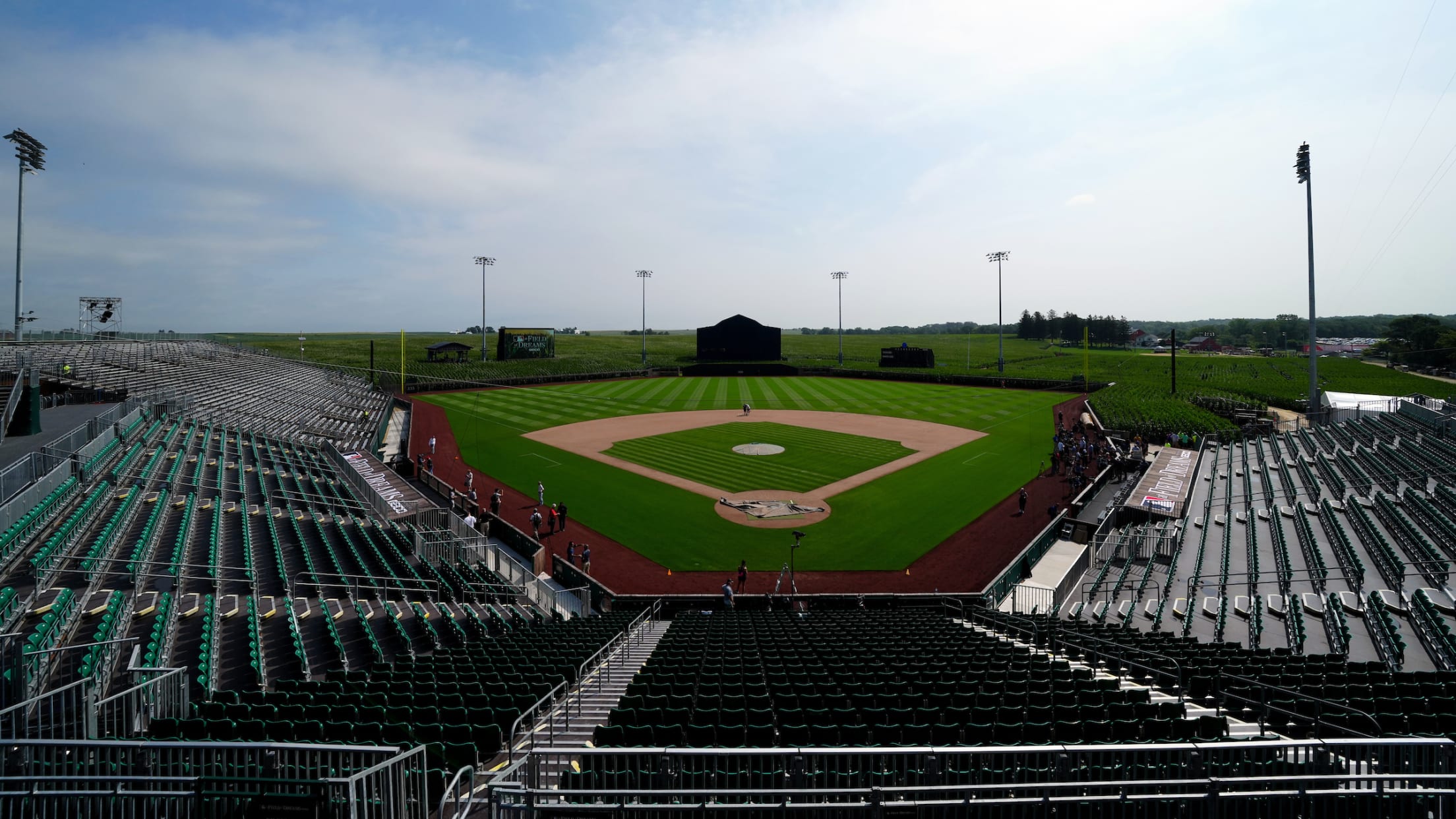 2568x1444 View of Field of Dreams baseball stadium 20210811