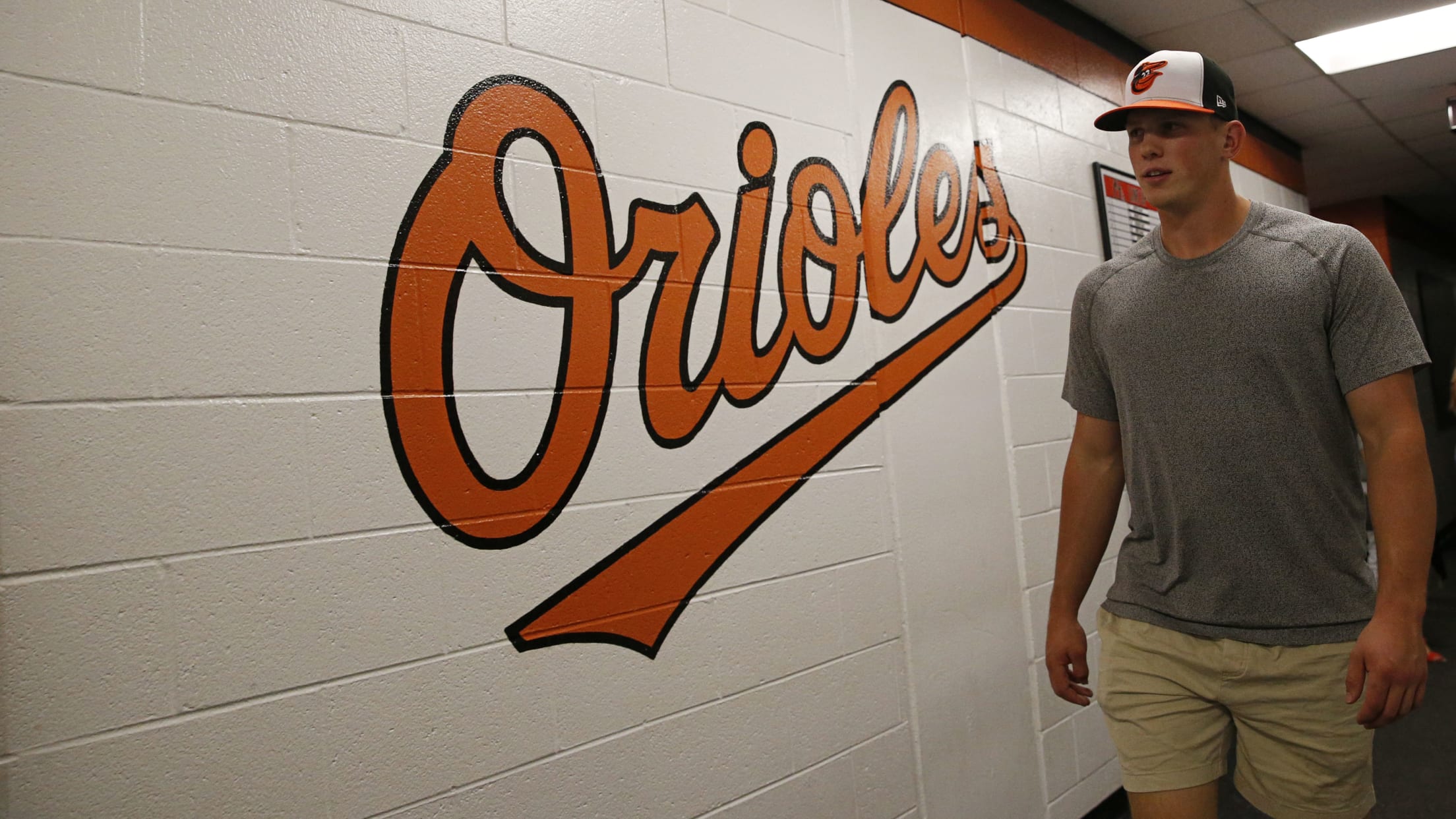 Baltimore Orioles top prospect Adley Rutschman signed game used ironbirds  jersey
