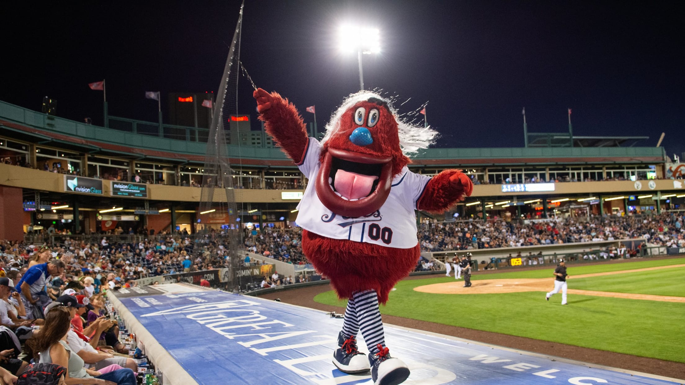 Archie the Reno Aces mascot 