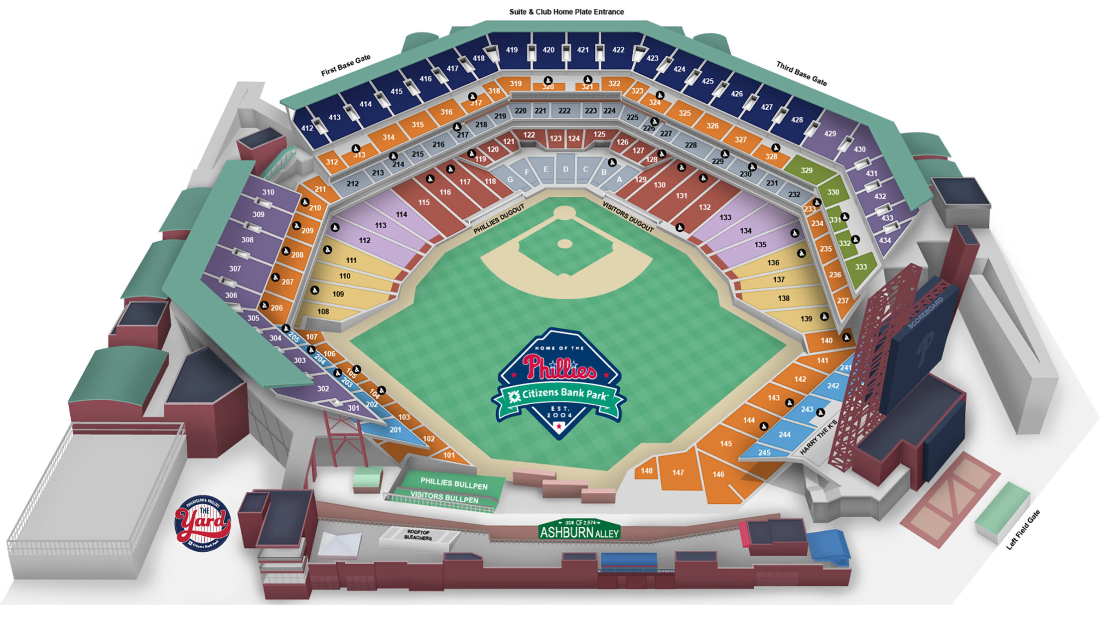 Citizens Bank Park Seating Map - Netting