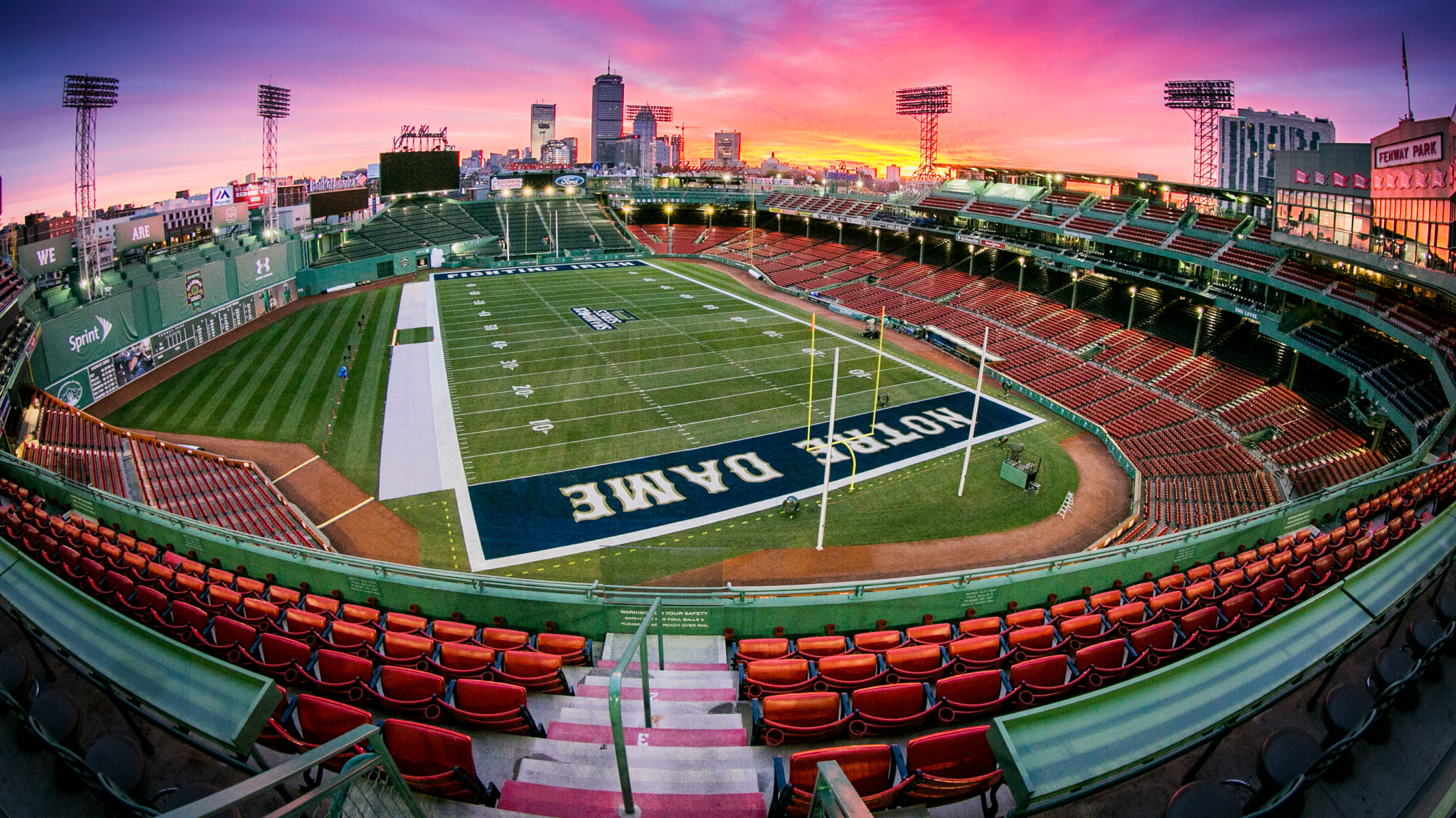 This Is How Fenway Park Was Transformed into a Football Field