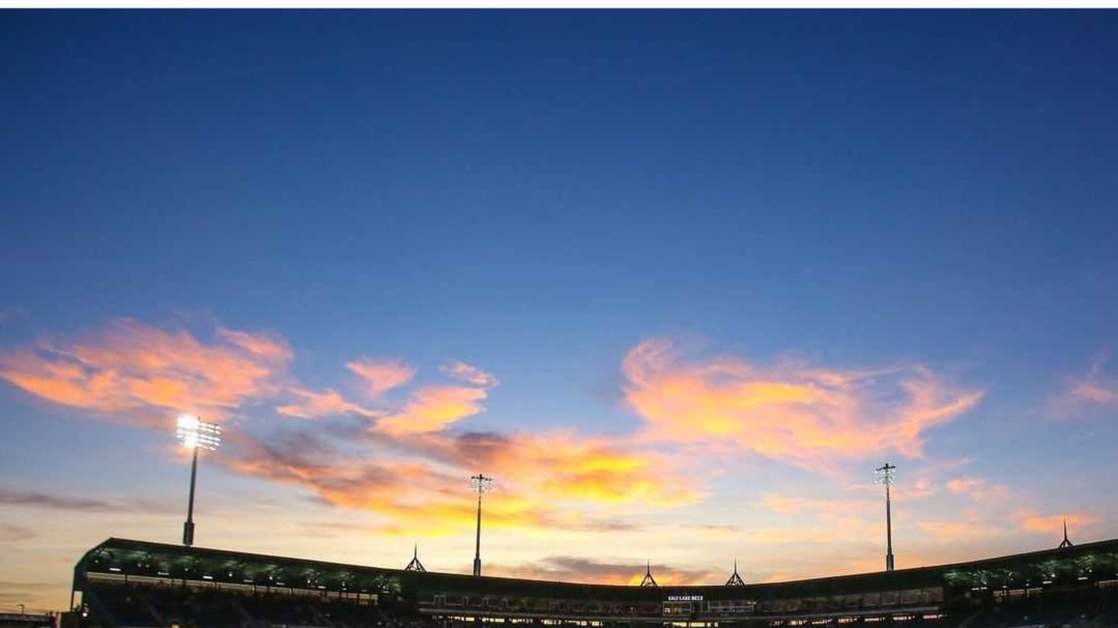 Salt Lake Bees Stadium at sunset. “The best view in baseball” : r/baseball