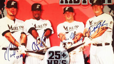 Marlins 25+ Home Runs 18x22 Poster Signed by (4) with Jorge Cantu, Hanley  Ramirez, Dan Uggla & Mike Jacobs (JSA)