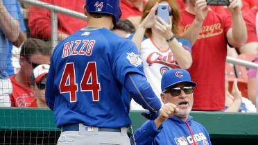 Cubs wear T-shirts with Joe Maddon motto