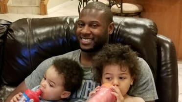 Lorenzo Cain with his wife Jenny Cain