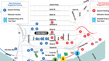 How to get to Great American Ball Park in Cincinnati by Bus?