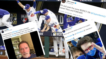 Dodgers' celebrity fans celebrate World Series