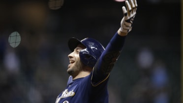Disgraced MVP Ryan Braun hit a home run for the Milwaukee Brewers in his  first spring at-bat on Thursday