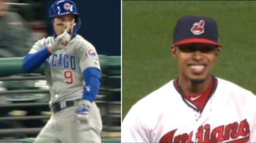 Javy Baez narrowly beat out an infield single and playfully taunted Francisco  Lindor afterward