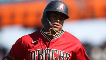This is a 2021 photo of Domingo Leyba of the Arizona Diamondbacks baseball  team. This image reflects the Arizona Diamondbacks active roster as of  Friday, Feb. 26, 2021 when this image was