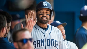 2016 San Diego Padres Home Jersey and Baseball Cap featuring Matt Kemp
