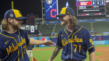 Unhittable part two: Juan Nieves (1987) meets Corbin Burnes and Josh Hader.  #thisismycrew
