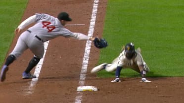 Andrew McCutchen Does The Worm After Sliding Back To First Base