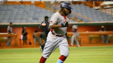 Talkin' Baseball on X: Several of Vladimir Guerrero Jr.'s friends and  relatives are with him at a baseball game in Dominican Republic tonight  wearing jerseys that have “BUST” on the back  /