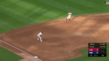 Buster Posey showed off some incredible reflexes to corral a ball in the  dirt and throw out a runner