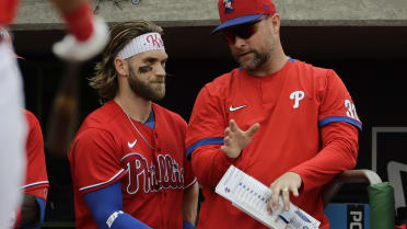 Bryce Harper used Kris Bryant's bat Monday, but don't count on the Phillies  trading for the Cubs star