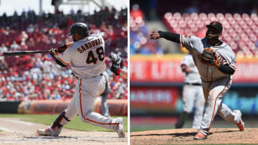 Pablo Sandoval makes history in Giants' loss: pitching, homering, stealing