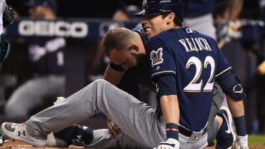 Ryan Braun wore Christian Yelich's jersey under his own the night after  heartbreaking injury