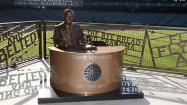 Dave Niehaus Statue 2 Spiral Notebook