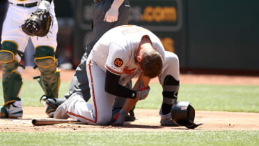 Trey Mancini suffers elbow contusion in Oakland game