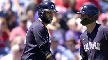 NY Yankees' Marwin Gonzalez with injury vs. Brewers