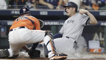 Marwin González on throwing out Greg Bird at home plate