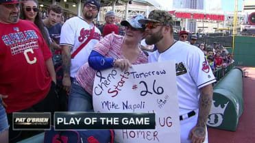 Indians say fan who asked for 'hug and a homer' from Mike Napoli is  cancer-free