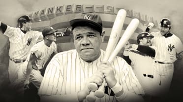 1947 Old Timers' game at Yankee Stadium. Babe Ruth, Cy Young