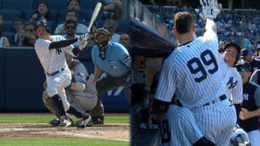 Ronald Torreyes wore Aaron Judge's jersey in a photoshoot, and he might  have gotten lost in it