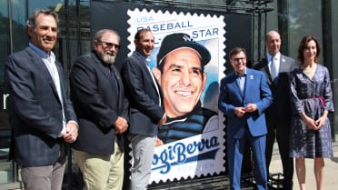 Yankees legend Yogi Berra is honored with his own postage stamp