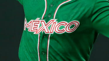 Blue and pink mexico baseball jersey｜TikTok Search