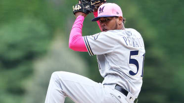 Brewers Pitcher FREDDY PERALTA Signed 8x10 Photo #2 AUTO - MLB Debut 13  K's!!