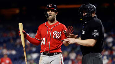 Bryce Harper's confrontation with umpire under review by MLB — VIDEO