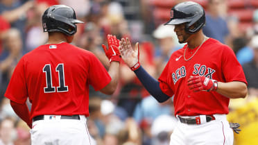 Rafael Devers & Xander Bogaerts Boston Red Sox Homage MLB Jam Tri-Blend T- Shirt - Red