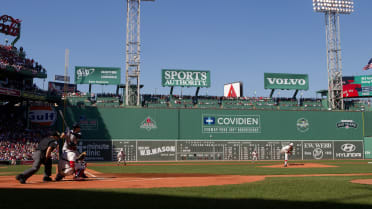 Up close, Fenway's Green Monster not so green