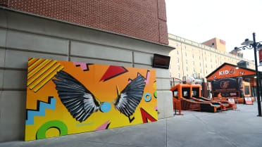 Oriole Park At Camden Yards Blueprint Mural - Murals Your Way