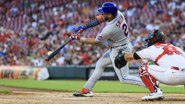 Dominic Smith #22 - Game Used Blue Alt. Home Jersey and White Pinstripe  Pants Combo - Pinch Hit Walk-Off 3-Run Home Run - Mets vs. Braves - 9/29/19