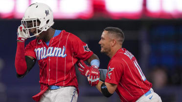 2023 Spring Auction: Garrett Cooper Game-Used City Connect Jersey / Helmet  from 2022 Season - Miami Marlins