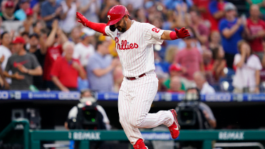 Phillies rehabber Darick Hall hits one out of Coca-Cola Park