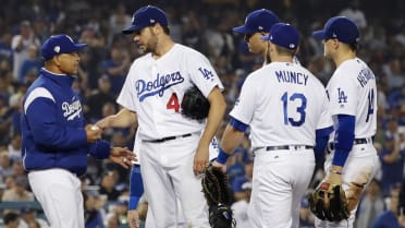 Rich Hill Game-Used Home Jersey - Giants vs. Dodgers - 4/1/18