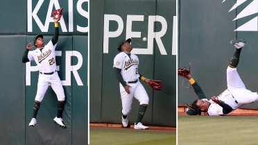 Cristian Pache runs a long way to make incredible catch vs. Twins