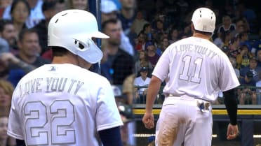 Braun, Yelich, Moustakas pay tribute to Skaggs with special jersey