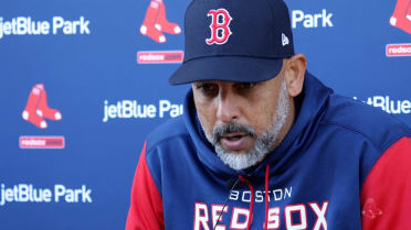 This is a 2023 photo of manager Alex Cora of the Red Sox baseball team.  This image reflects the Red Sox active roster as of Tuesday, Feb. 21, 2023,  in Fort Myers